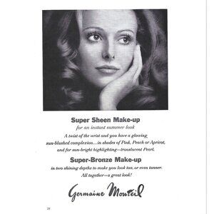 Germaine Monteil Makeup Advertisement 1950s Vintage Print Ad 9 inch Tall